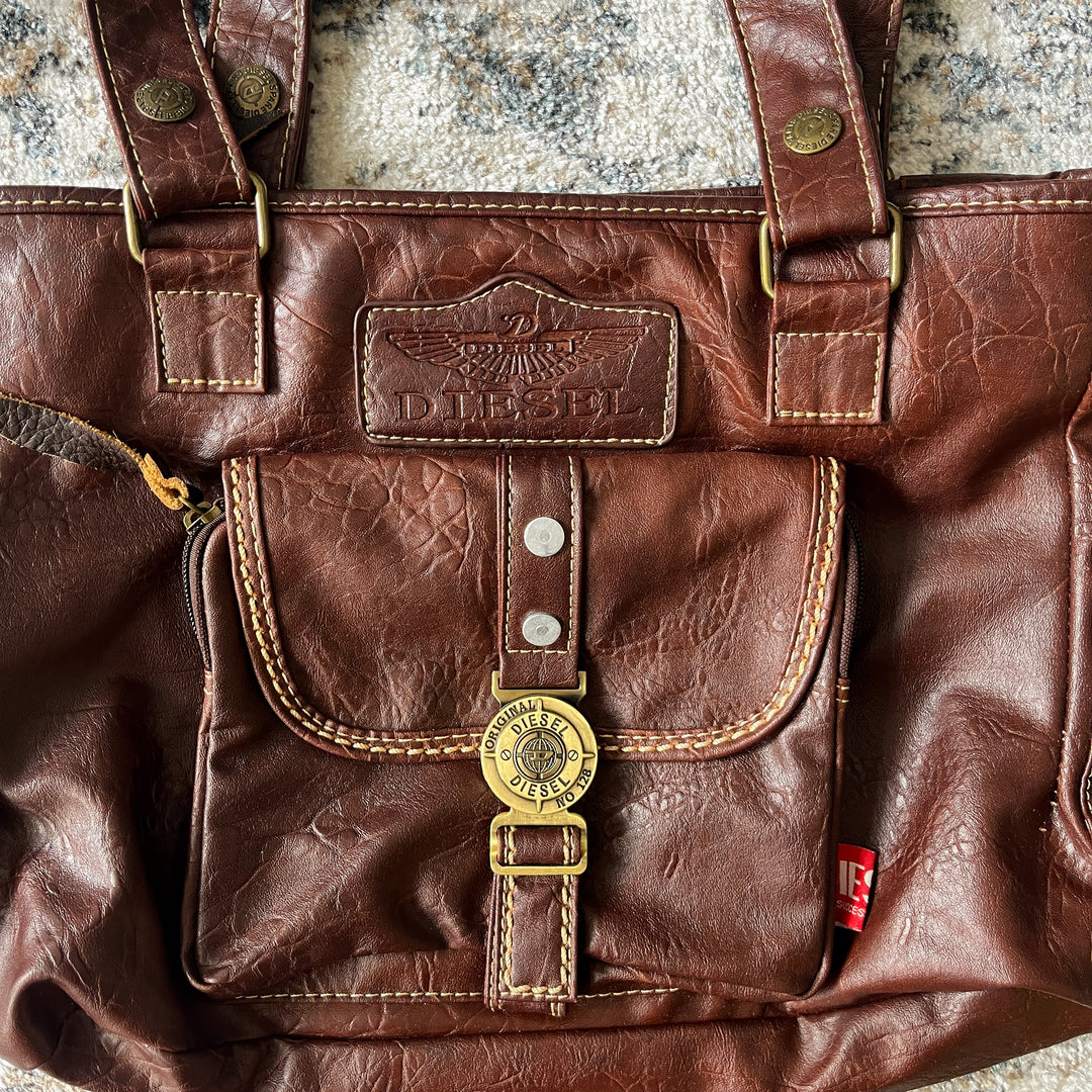 00s PURSE VINTAGE BROWN LEATHER